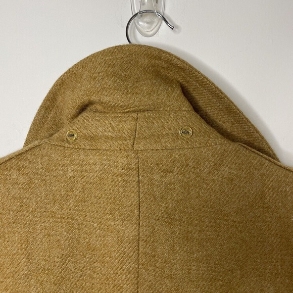 Vintage McGregor 70s Men’s Sherpa Lined Heavy Winter Jacket Pea Coat Tan Sz 38 - Picture 4 of 13
